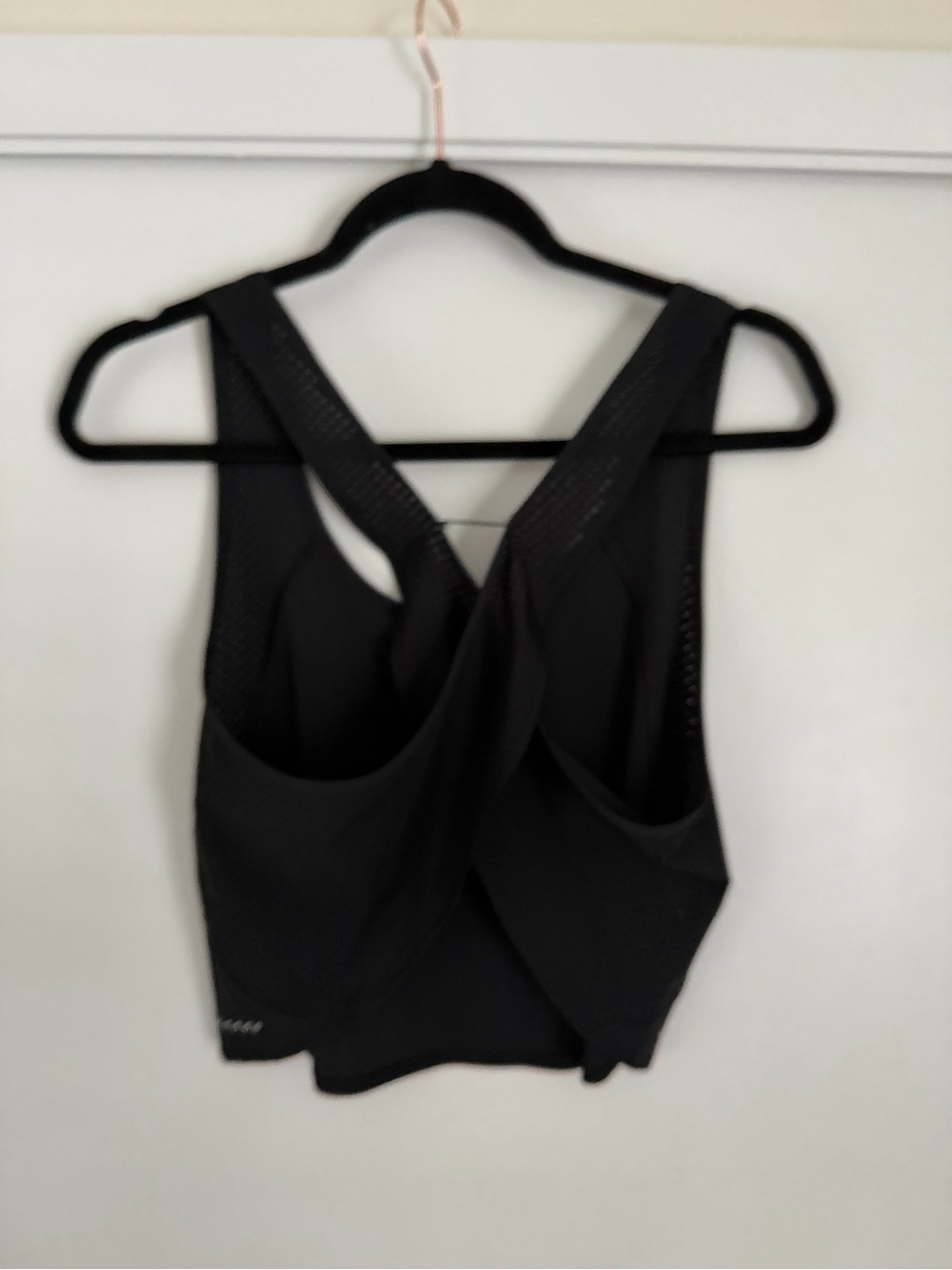 Fabletics Black Cropped Racerback Tank - Picture 4 of 5